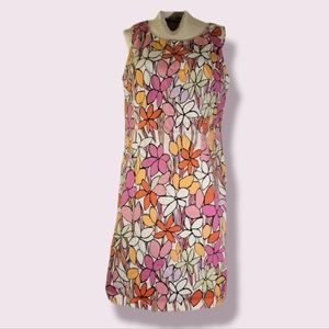 Sleeveless  Floral Dress by Anne Trinity Halloween 70s Prop